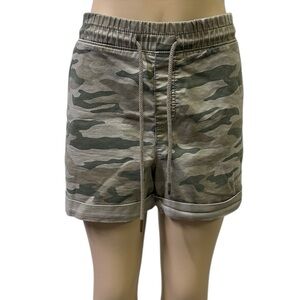 Time and Tru Camo Camouflage Elastic Drawstring Waist 4 Pocket Shorts XL 16 18